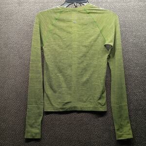 Lululemon Swiftly Tech Women Long Sleeve Stripe Top Energy Lime Green